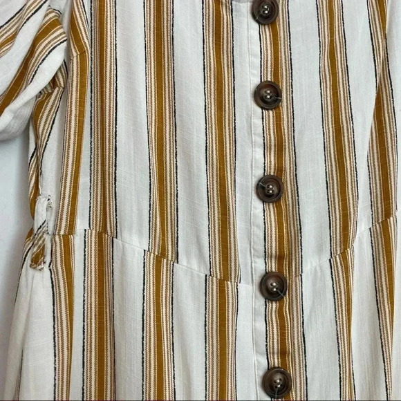 Lumiere Button Down Striped Sundress Vintage Style - Picture 3 of 4